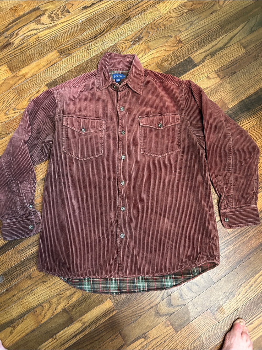 J. Crew Burgundy Corduroy Shirt Jacket